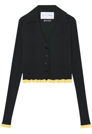 AZ FACTORY x Ester Manas ribbed cropped cardigan - Nero