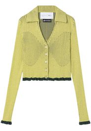 AZ FACTORY Cardigan crop a coste - Verde