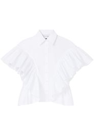 AZ FACTORY Camicia Waterfall con ruches - Bianco