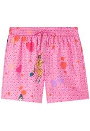 AZ FACTORY polka-dot print drawstring shorts - Rosa