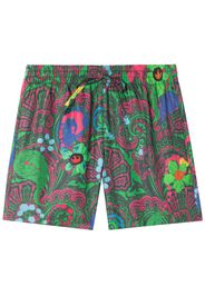 AZ FACTORY paisley-print silk shorts - Verde