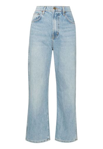 B SIDES Jeans dritti crop - Blu