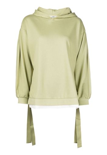 b+ab side-tie cotton hoodie - Verde
