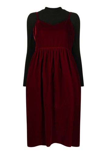 b+ab bow-detail midi dress - Rosso