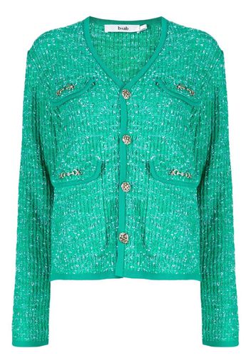 b+ab button-fastening knit cardigan - Verde