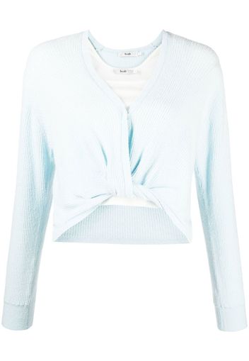 b+ab double-layer knitted top - Blu
