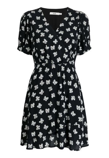 b+ab bow-print wrap-design dress - Nero