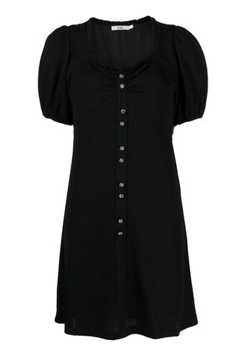 b+ab button-fastening short-sleeve dress - Nero