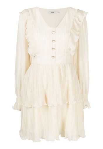 b+ab ruffled layered long-sleeved dress - Toni neutri