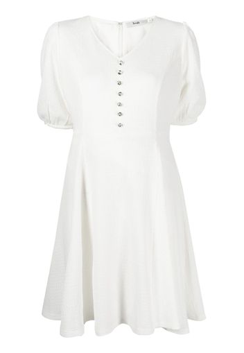 b+ab puffy sleeves dress - Bianco