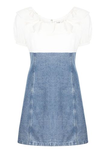 b+ab layered washed denim dress - Blu