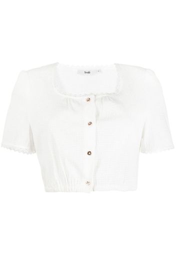 b+ab scalloped cropped top - Bianco