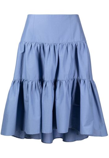 b+ab layered mid-length skirt - Blu