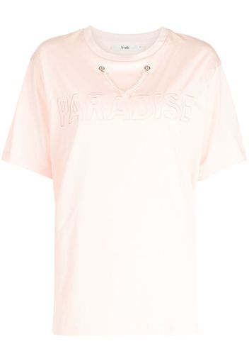 b+ab chain-detail cotton T-shirt - Rosa