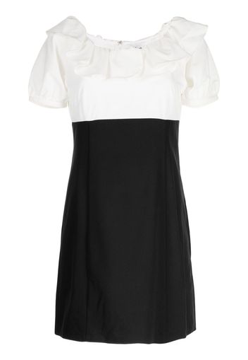 b+ab ruffled-collar A-line minidress - Bianco