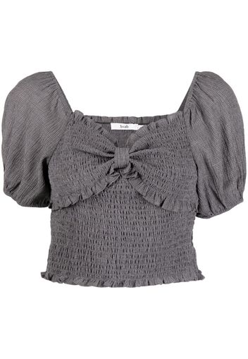 b+ab sweetheart-neck short-sleeve blouse - Grigio