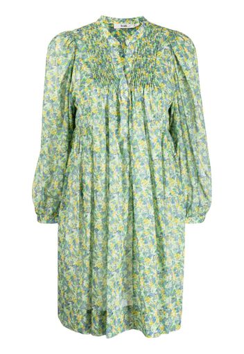 b+ab floral-print cotton dress - Verde