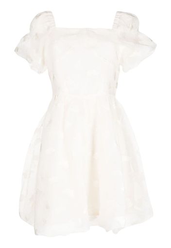 b+ab crinkle-finish pleated mini dress - Bianco