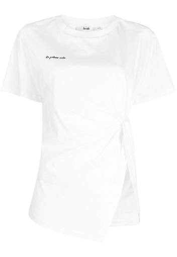 b+ab asymmetric cotton T-shirt - Bianco