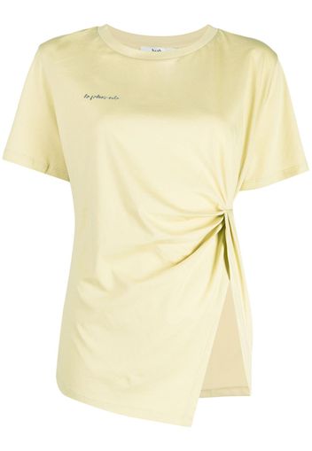 b+ab asymmetric cotton T-shirt - Verde