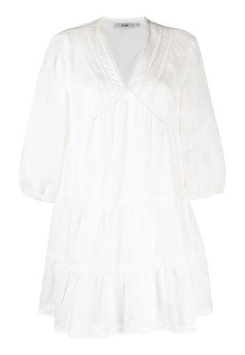 b+ab flared short dress - Bianco