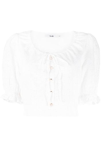 b+ab broderie-anglaise cotton top - Bianco