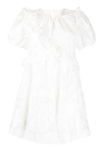 b+ab ruffled short dress - Bianco