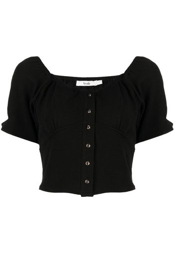 b+ab short-sleeve crop top - Nero