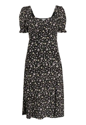 b+ab ditsy floral-print midi dress - Nero