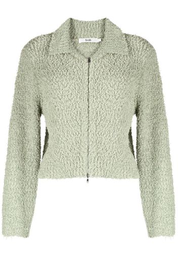 b+ab pointed-flat collar zip-up jacket - Verde