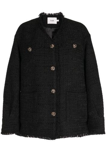 b+ab tweed button-up jacket - Nero