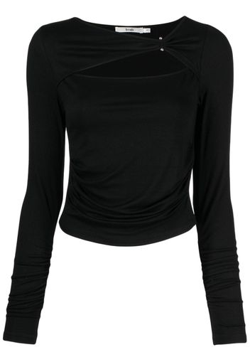 b+ab cut-out detailing long-sleeve top - Nero