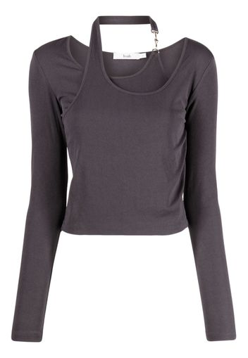 b+ab cut-out detailing long-sleeve top - Grigio