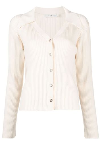 b+ab pointed-flat collar button-down cardigan - Toni neutri