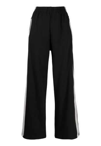 b+ab stripe-detail wide-leg trousers - Nero