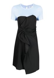 b+ab layered ruffle-detail T-shirt dress - Nero