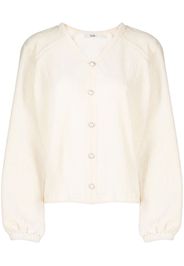 b+ab crinkled button-down cardigan - Toni neutri