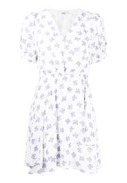 b+ab bow-print wrap-design dress - Bianco