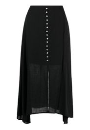 b+ab button-embellished pleated skirt - Nero