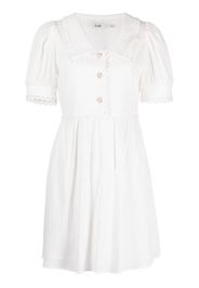 b+ab short-sleeve textured minidress - Bianco