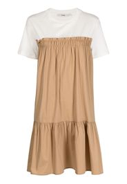 b+ab short-sleeve tiered minidress - Bianco