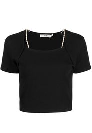 b+ab layered ribbed T-shirt - Nero