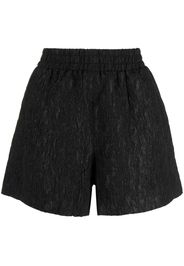 b+ab elasticated-waistband textured shorts - Nero