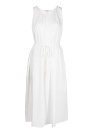 b+ab tied-waist pleated midi dress - Bianco