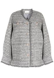 b+ab metallic-threading tweed jacket - Grigio