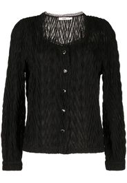 b+ab lace-detailing square-neck cardigan - Nero