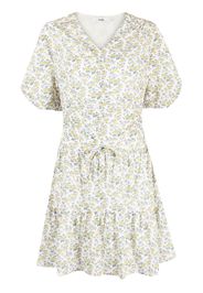 b+ab floral-print short-sleeved dress - Verde