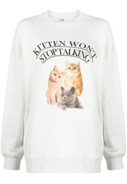 b+ab graphic-print cotton sweatshirt - Grigio