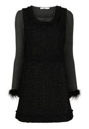 b+ab tweed two-piece minidress - Nero