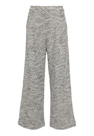 b+ab ribbed-knit flared trousers - Nero